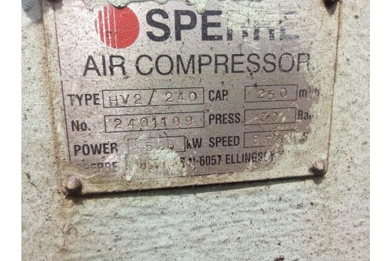 SPERRE HV2/240 Air Compressor for sale ex stock